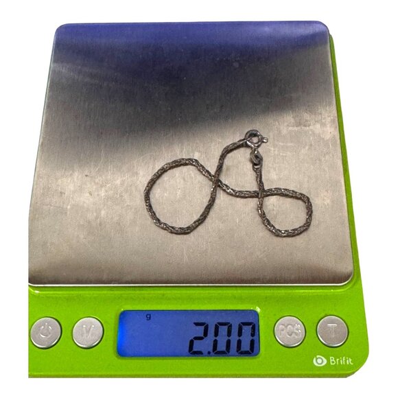 Vintage Petite Sterling Silver Twisted Rope Chain Bracelet 7” Italy 925 Estate - Picture 6 of 7